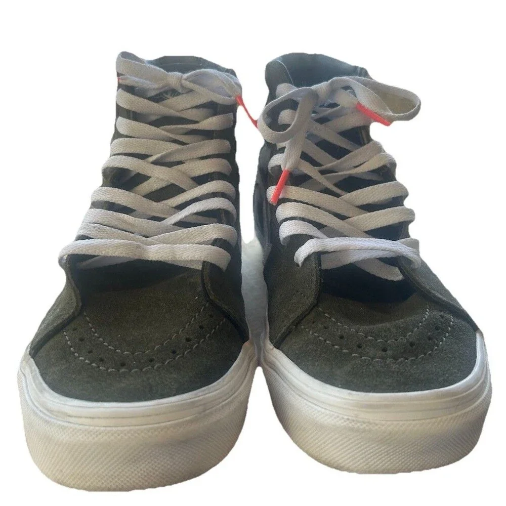 Vans Sk8-Hi Camo Skateboard Suede Canvas Olive Green High Top W-8 / M 6.5
